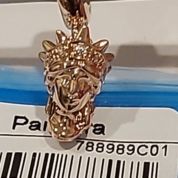 Pandora *RETIRED* Rose ™ Statue of Liberty Dangle Travel Charm w/cz's 788989C01 - Picture 1 of 14